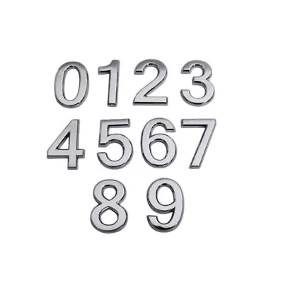 Door Numbers Stick On Stainless Steel House Numbers Modern Plaque Number • $11.03