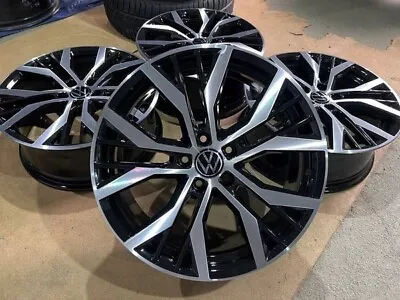 18” VW GOLF GTI R GTD CADDY SANTIAGO STYLE Alloy Wheels 5x112 GUNMETAL NEW • $609.83