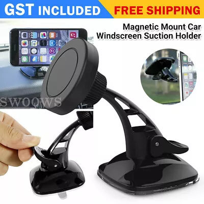 Magnetic Windscreen Rotating Car Phone Holder Suction Cup Mount GPS Stand • $14.06