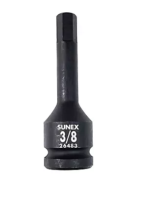 Sunex 26483 3/8  - 1/2  Drive 6 Point Standard Hex Bit Impact Socket SAE Tools • $11.77