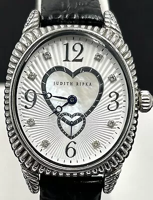 Judith Ripka .925 Sterling Silver Case '1L40' Ladies Quartz Watch - Running • $60
