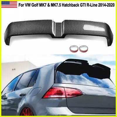 For VW Golf MK7 MK7.5 Hatchback R Line 14-20 Rear Roof Spoiler Wing Carbon Look • $99.98