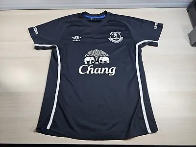 Everton FC Umbro Chang 2014/2015 Black Away Football Shirt Size S Small • £14.99