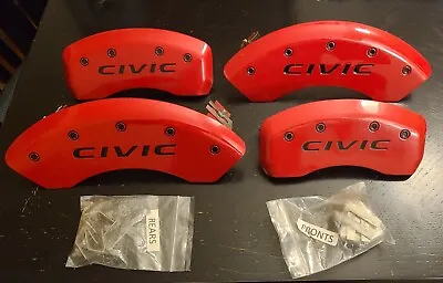 2016-2021 Honda  Civic  EX LX Sport Front Rear Red MGP Brake Disc Caliper Covers • $229.99