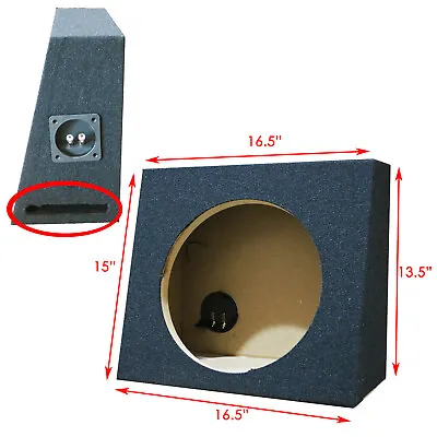 1x Port Single 10  Universal Standard Cab Truck Subwoofer Box Enclosure 1  MDF • $41.99