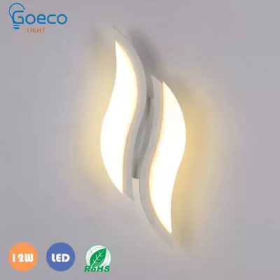 12W Modern LED Wall Light Creative Wall Lampe Warm White Indoor Lamp Bed Room • £13.59