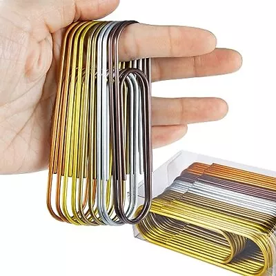 4 Inch Large Paper Clips 30pcs Jumbo Paper Clips 100 Mm Metal Color2-30 Pack • $11.77