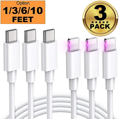 3x Fast Charger USB C Charging Cable For IPhone 14 13 12 11 Pro Max 1/3/6/10 Ft • $7.99