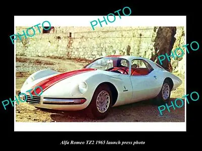 Old Large Historic Photo Of Alfa Romeo Tz2 1965 Launch Press Photo • $8.50