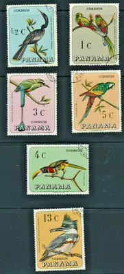 Birds Panama Set Of 6 Multicolor Native Wild Birds # 478-478E  Complete 1967 • $1.97