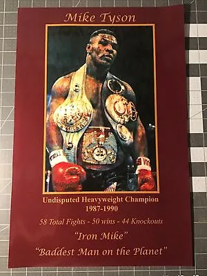 Iron Mike Tyson 12x18 Iconic Stats Boxing Fight Poster Art Print The Greatest • $11.99