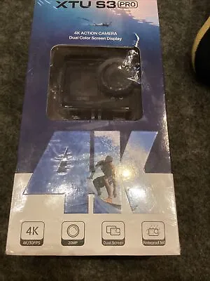 XTU S3 Pro 4K Waterproof Action Camera 20mp Dual Touchscreen Vlog Underwater • $80