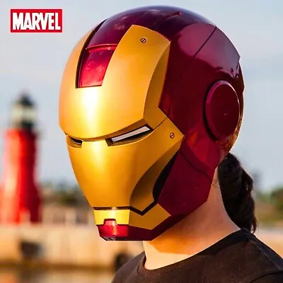 Iron Man Full Head LED Helmet Avengers Tony Stark Mask Action Figure Model Toys • $75.98