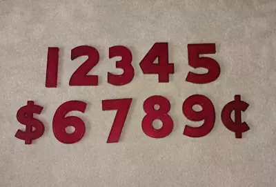 Vintage Red Wagner Marquee Theater Numbers Appx 8 1/4  • £7.67