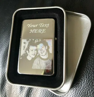 £8.99 • Buy Personalised Engraved Lighter Any Picture Any Text/logo Gift In A Box