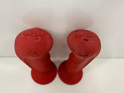 Rare Vintage 1980 Oakley 3 BMX Racing Grips Red USA • $249.99