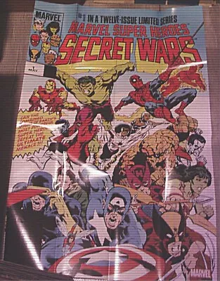 MARVEL SUPER HEROES SECRET WARS 1 24  X 36  GIVEAWAY PROMO POSTER NM 2024 • £6.43