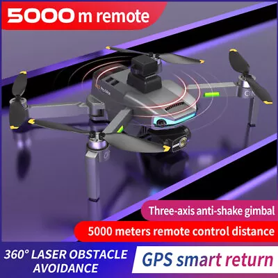 $319.99 • Buy 4K 8K Drones With HD Camera With GPS Follow Me Brushless RC Quadcopter Drone 5KM