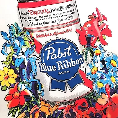 PBR Pabst Blue Ribbon SHIRT Adult 2XL XXL WHITE BLUE BEER CASUAL SUMMER NWT • $22.90