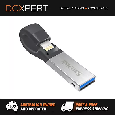 Sandisk 64gb  Ixpand Usb 3.0 + Lightning Ixc30n Flash Drive (sdix30n-064g-gn6) • $67.15