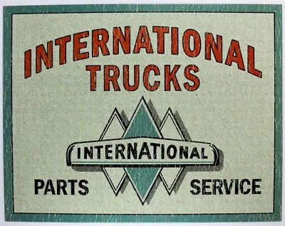 $9.99 • Buy International Trucks Parts And Service Tin Metal Sign IH Harvester Scout 2