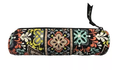 Vera Bradley On A Roll Brush & Pencil Cosmetic Case Sierra Makeup Bag Retired • $8.95