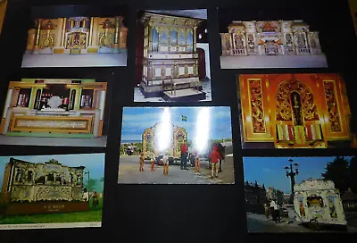 8 X Postcards Fairground Organs 3 X Vintage + 5 X St Albans Museum Street Barrel • £9.95