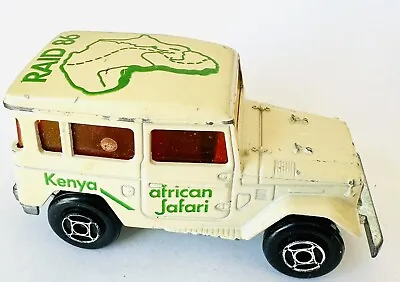 1980 Majorette #277 4x4 Toyota Land Cruiser AFRICAN SAFARI Kenya RAID 86 Jeep • $25