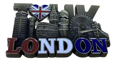 METAL London UK Souvenirs Fridge Magnets British Union Jack England Photo Magnet • £3.17