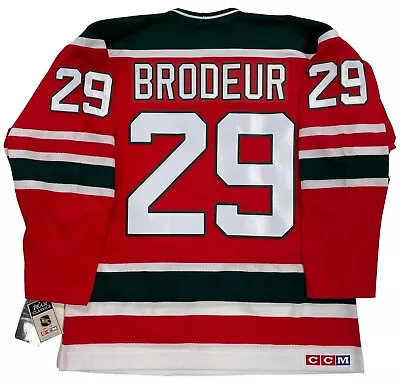 MARTIN BRODEUR NEW JERSEY DEVILS CCM ROOKIE JERSEY NHL 75th ANN SIZE LARGE • $399.99