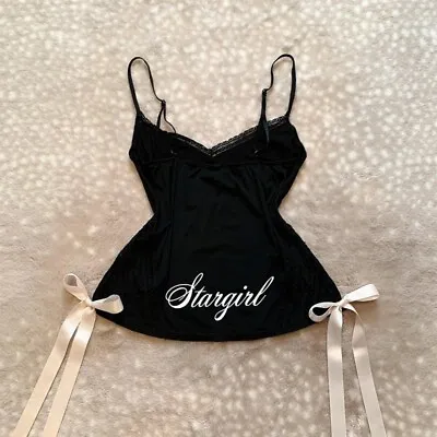 Star Girl Slip Lace Top Coquette Lana Del Rey Ribbon TikTok Viral Trending • £50