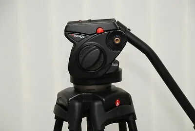 MANFROTTO 501HDV Pro Video Head With Manfrotto 525MVB 3 Stage Tripod Legs+BAG • £350