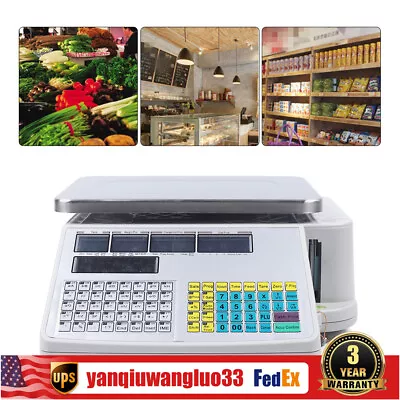 Digital Deli Meat Food Computing Retail Price Scale 66LB Retail With Printer US! • $299.25