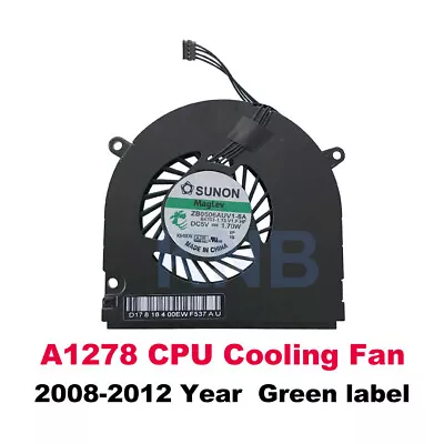 Tested Laptop CPU Cooling Fan For Macbook Pro 13  A1278 A134 2008 2009 2010-2012 • $10.59