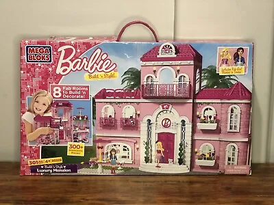 Barbie MEGA BLOKS Luxury Mansion-With Directions Booklet-99% Complete • $68