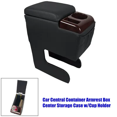 1×Black Modified Car SUV Central Container Armrest Storage Box Cup Holder Parts • $70.69