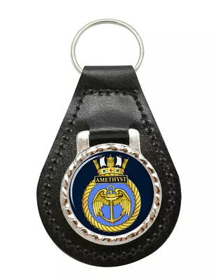 £7.99 • Buy HMS Amethyst, Royal Navy Leather Key Fob