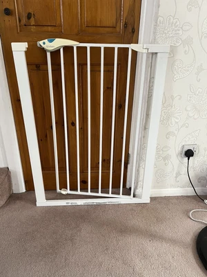 £10 • Buy Lindam Safety Gate Easy Fit Plus Deluxe Tall - No Drill Pressure Fit Safety Gate