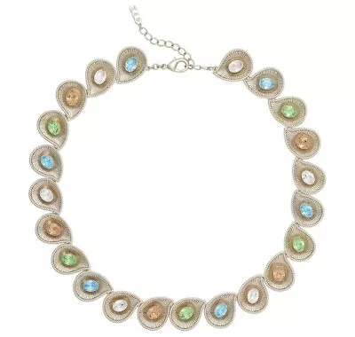 Grace Kelly Princess Of Monaco CHIP AND SWIRL Crystal Necklace • $95