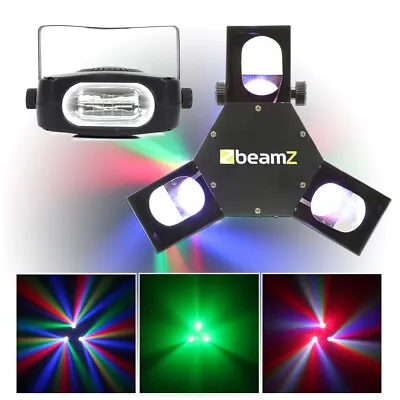 £219 • Buy Beamz Triple Flex LED DMX Scanner Light Strobe Lighting Effects Disco Party DJ