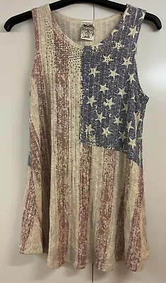 Vocal USA American Flag Stars & Stripes Dress Embellishments Women’s Size Large • $18.94