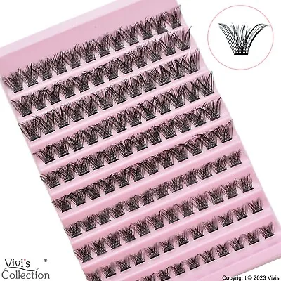 120Pcs Cluster Lashes Individual D Curl False Eyelashes Extensions 8-16mm Mixed • £6.99