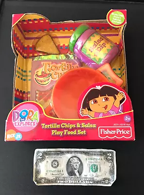Dora Explorer Nick Jr Fisher Price Play Food● 2005 Tortilla Salsa Chips Bowl New • $28.99