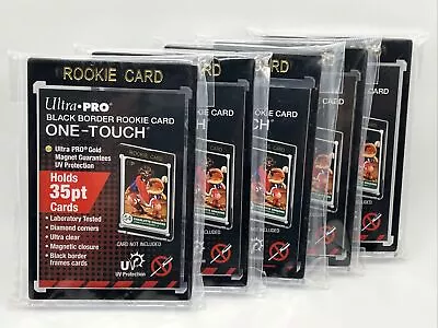 Ultra Pro One-Touch Black Border 35pt Point ROOKIE Magnetic Holder Lot Of 5   • $18.47