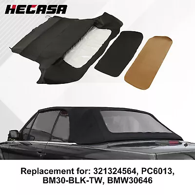 For BMW E30 E36 325i 318i 86-93 Convertible Soft Top Replacement&Clear Window • $107