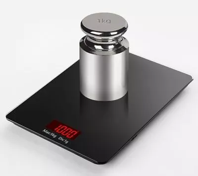 New Black 5kg 1g Electronic Digital Steel Kitchen Scale Postal Scales • $15.99