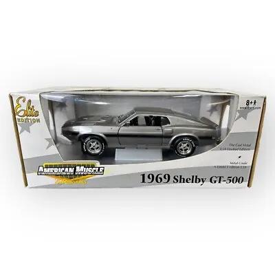 Ertl American Muscle 1969 Shelby GT-500 Silver W/ Black Stripe 1:18 Scale Elite • $199
