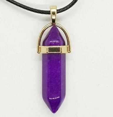 £3.99 • Buy Natural Quartz Chakra Crystal Healing Point Cut Gemstone Pendant Reiki Necklace