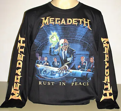 Megadeth Rust In Peace Long Sleeve T-Shirt Size S M L XL 2XL 3XL Metal Band New! • $19.99