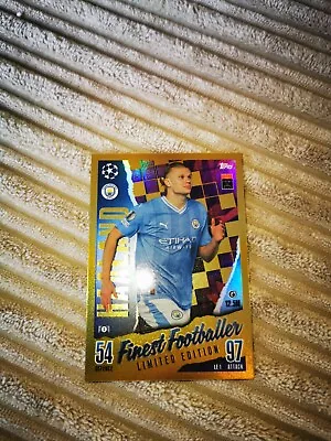 Topps Match Attax 2023/24 Erling Haaland Man City Finest Limited Edition LE1 • £1.65
